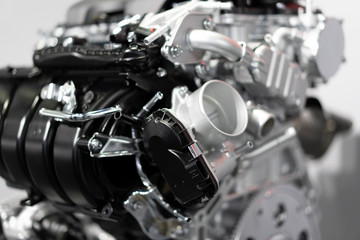 detail of engine in car
