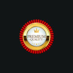 Circle Premium Quality Badge Label Luxury Gold Design Element Template for packaging