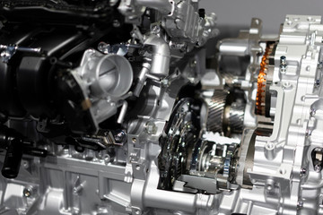 Fototapeta na wymiar detail of engine in car