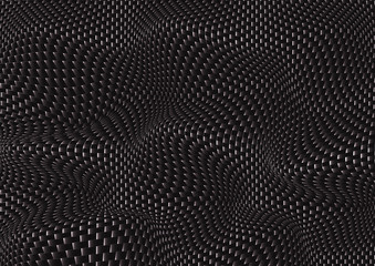 Modern metallic geometric shape curve wave abstract background vector illustration