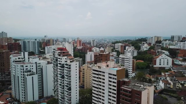 Drone Aerial footage of Cali, Colombia in South America
