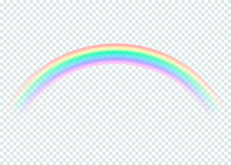 transparent rainbow. isolated on transparent background. Vector illustration.
