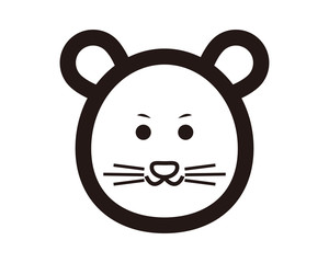 ねずみ　ねずみ年　2020年　年賀状　イラスト