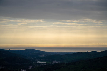 Obraz premium widok z góry panoramiczne plaże z molo