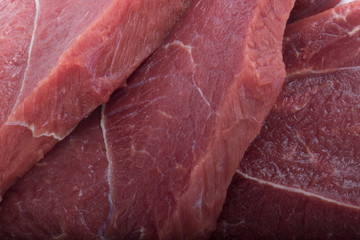 slices of fresh beef background
