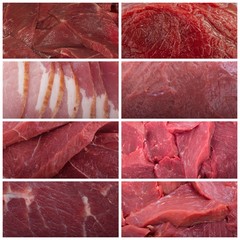 set of meat background