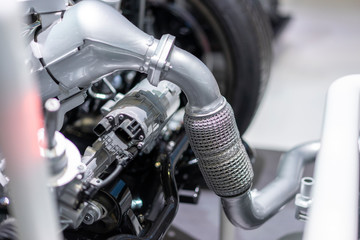 detail of engine in car