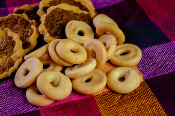 Rosquillas y tustacas pan de desayuno de Honduras