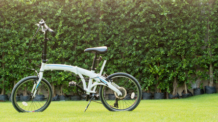 Fototapeta na wymiar Bicycle background in nature