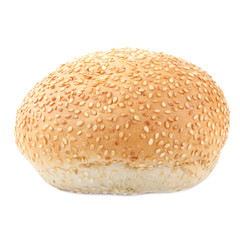 hamburger roll isolated on white background