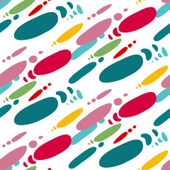 coloful drops seamless pattern vector floral design primitive scandinavian