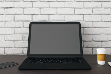 Closeup of clean laptop