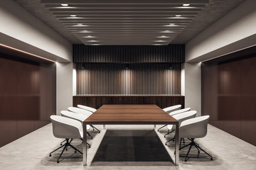 Contemporary meeting room interior