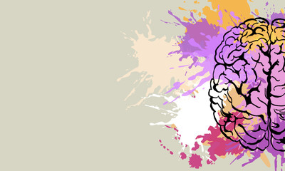 Creative brain doodle