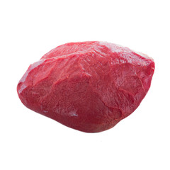 cut of fresh raw beef isolated on white background