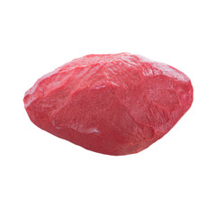 cut of fresh raw beef isolated on white background