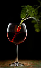 Carrot in Wine Glass