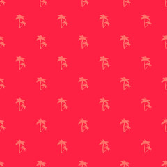 Tropical palm trees seamless pattern, flat design template, vector illustration