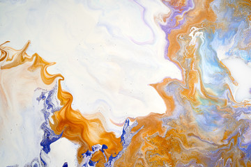 Marbling art done with acrylic paints