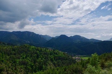 Fototapeta na wymiar Panorama Alpi Orobie montagna Italia