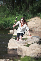 A man in ethnic clothes is a Scandinavian