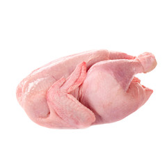 raw chicken isolated on white