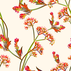 Field flowers seamless pattern