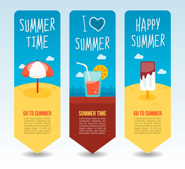 Travel and vacation vector banners