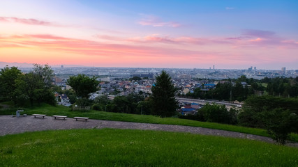 多摩市 都立桜ヶ丘公園 ゆうひの丘 夕景