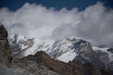 Obraz premium When one thinks of the Himalayas extreme treks and immense labors of Nepal come to mind