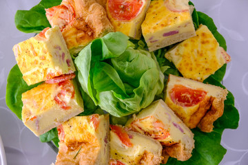 Tomato and Bacon Home Cooked Quiche Flan