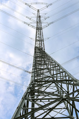 electricity pylon seen from the inside, Germany