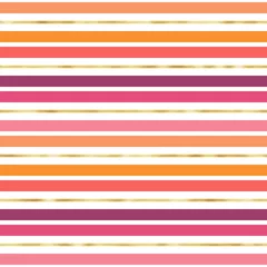 Behang Naadloos patroon met horizontale strepen - Eenvoudig vetgedrukte horizontale strepen die patroonontwerp herhalen © Mai