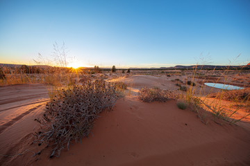 Sunrise on Utah desert