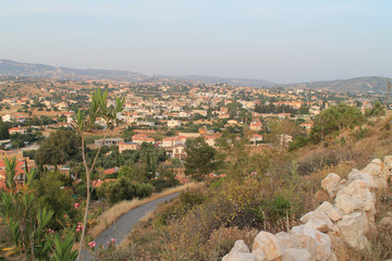 Fototapeta na wymiar Panoramic view from top of hill