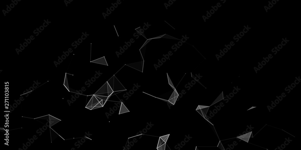 Poster Abstract technology background. Science background. Big data. Background vector. Plexus effect. Network connection structure. Vector illustration.