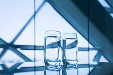 UAE. Water glasses, urban style