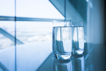 UAE. Water glasses, urban style