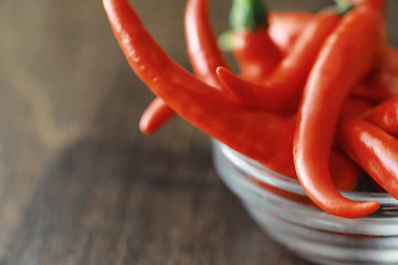 Hot red pepper. Chilean pepper on a black.