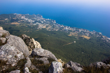  panoramic view of the city from the mountains