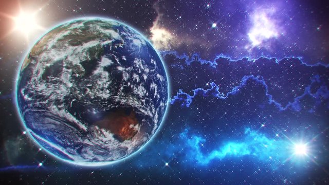 Planet Earth - Space Ambience Loop Motion Graphic Background