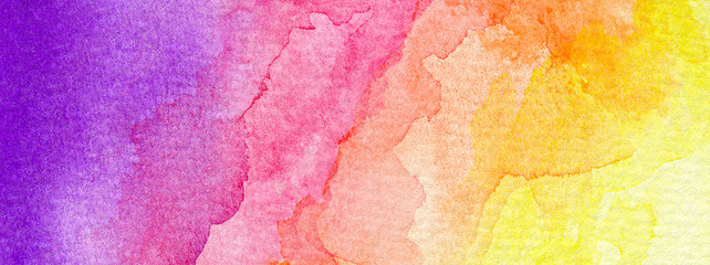 Abstract colorful watercolor for background. Handmade art painting. Web banner background.