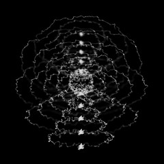 Abstract 3d sphere made of points. Futuristic technology style. Sphere particles. Background . Plexus effect. 3d rendering.