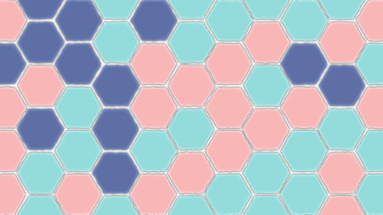 Geometric pattern with repeatable shapes. Abstract hexagon pattern background.