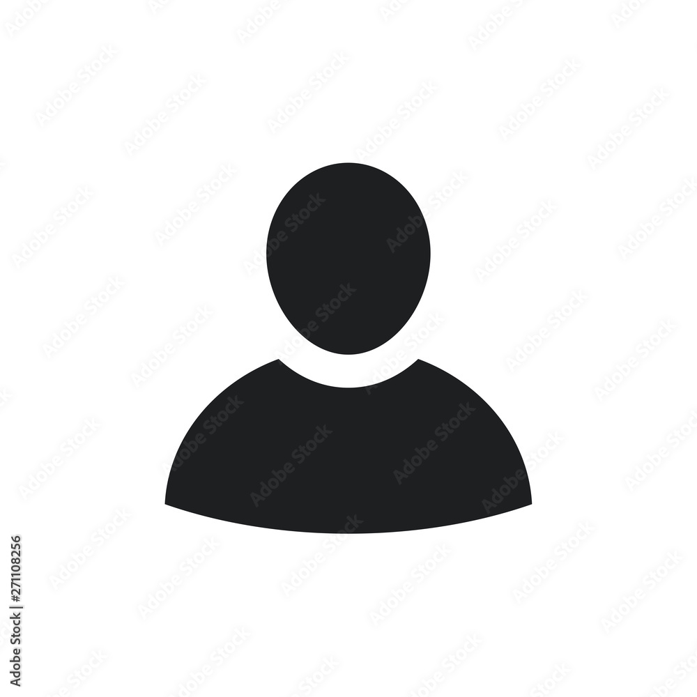Aufkleber user icon in trendy flat style isolated on white background. people silhouette symbol for your web s