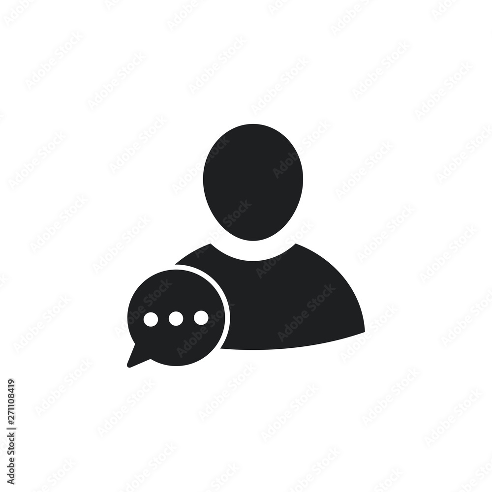 Aufkleber user icon in trendy flat style isolated on white background. people silhouette symbol for your web s