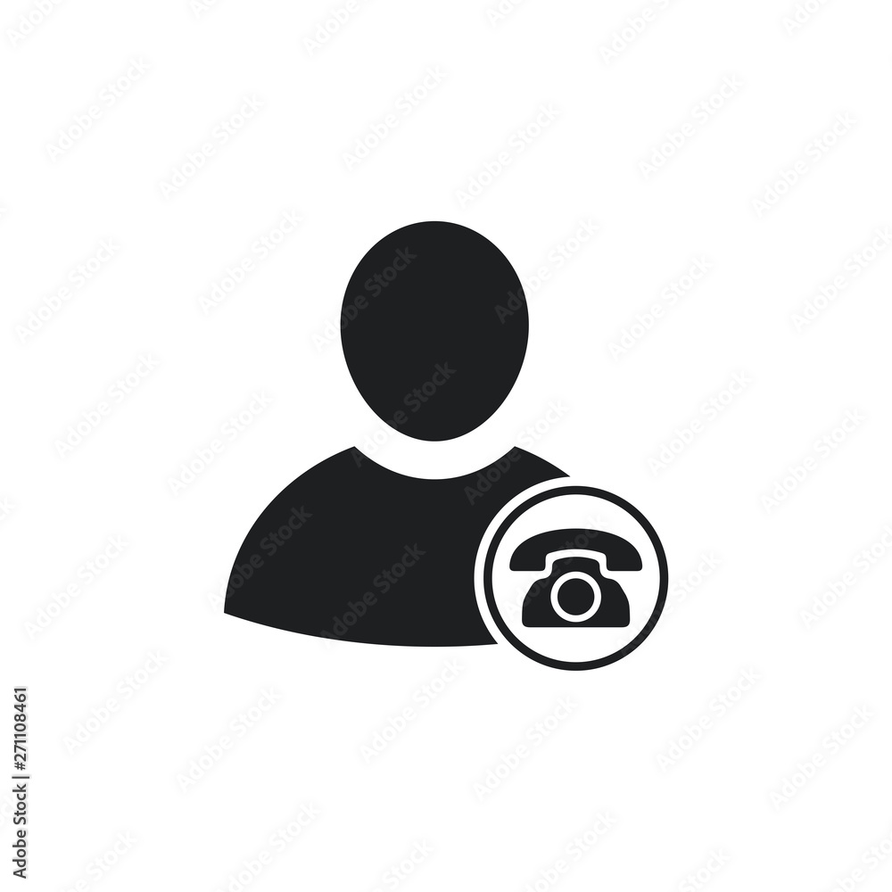 Poster user icon in trendy flat style isolated on white background. people silhouette symbol for your web s
