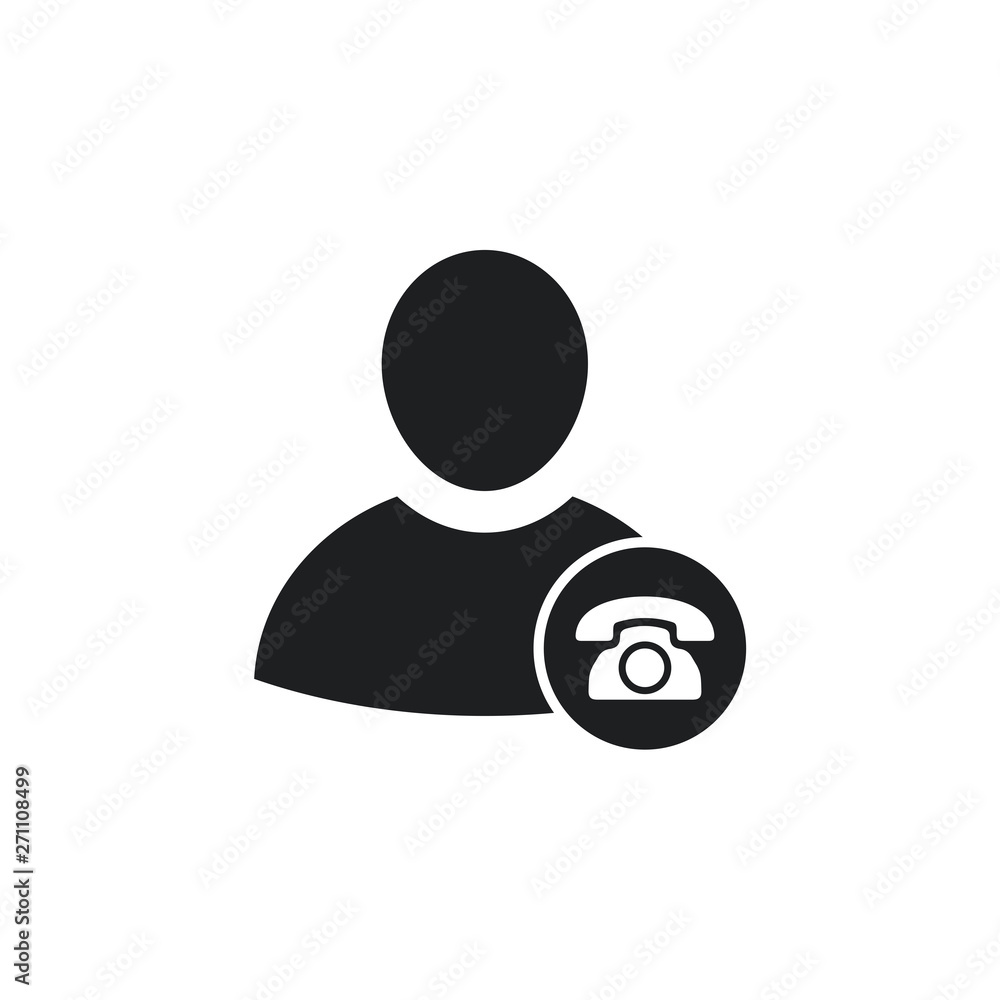 Poster user icon in trendy flat style isolated on white background. people silhouette symbol for your web s