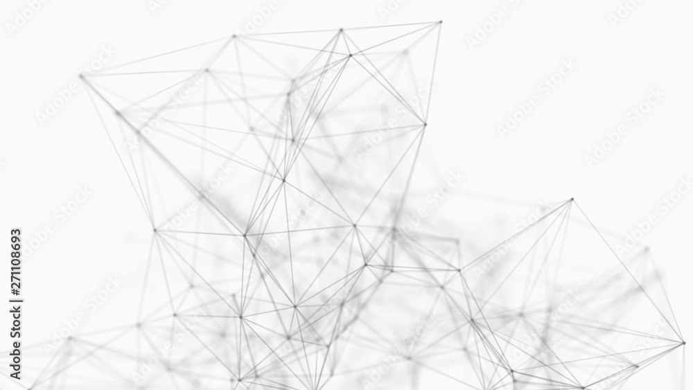 Poster abstract white digital background. big data visualization. science background. big data complex with