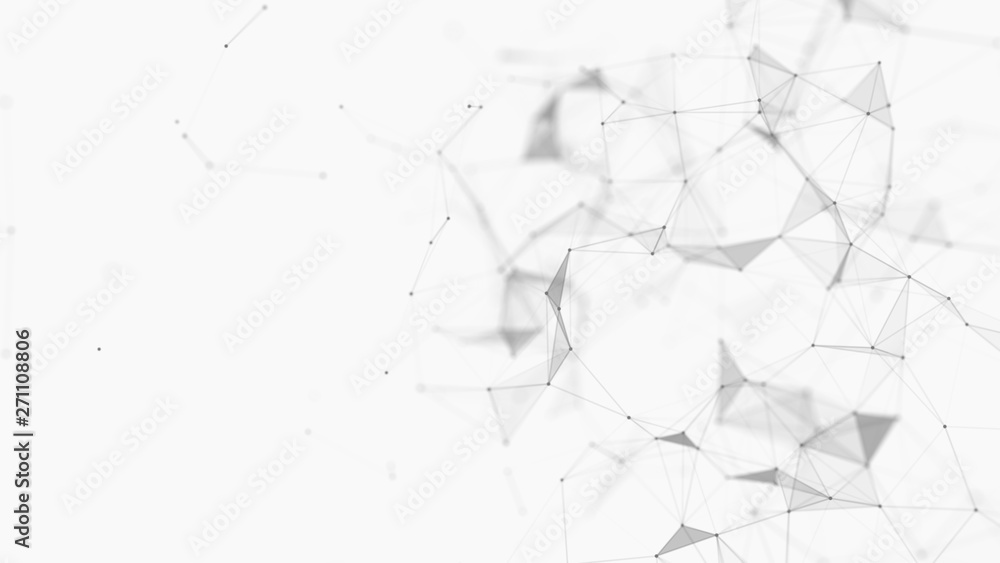 Poster abstract white digital background. big data visualization. science background. big data complex with